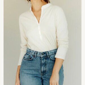 imogene + willie The Vintage Henley in White